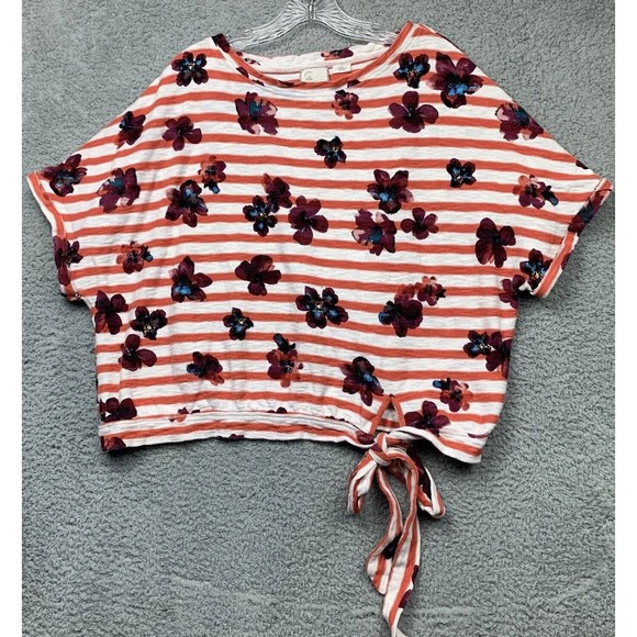 Floral Striped Women's Blouse - Picture 1 of 15